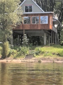 Note this house built on stilts to avoid flooding.